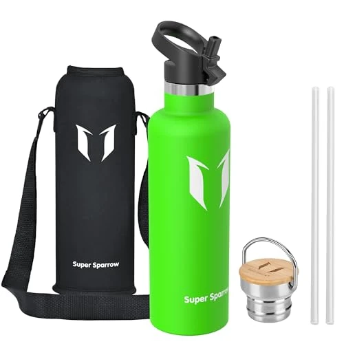 Offerta a tempo: Super Sparrow Borraccia Termica 1L , Bottiglia Termica Senza Perdite - Senza BPA Borracce, per Bambini, Scuola, Sport, Campeggio, Yoga, Palestra, Ciclismo - 9% da 22.95 € a 20.85 €