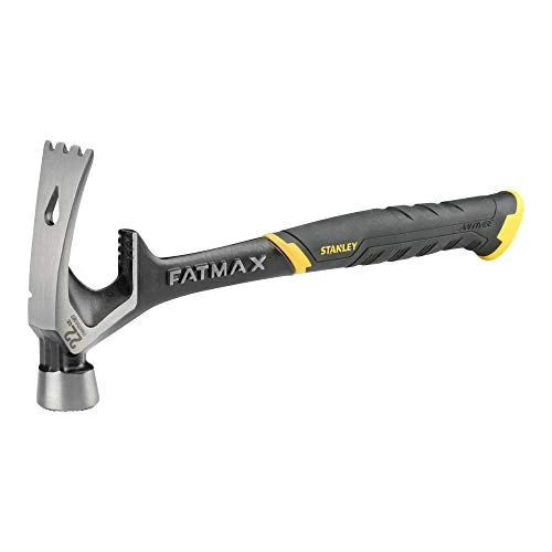Stanley FMHT51367-2 FatMax młotek do demontażu (620 g, ścięta szczelina na gwoździe, duża powierzchnia uderzenia, bardzo długi uchwyt, idealny do wbijania, skrobania, naciągania, 1 sztuka)