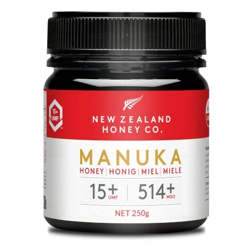 Limited-time offer: New Zealand Honey Co. Raw Manuka Honey UMF 15+ / MGO 514+ – Monofloral, Independently Lab-Tested – New Zealand Origin, QR Traceable – 250g from 38.88 £ to 28.75 £ (save 26%)