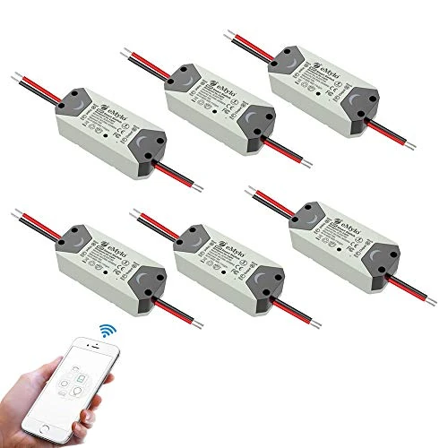 Oferta limitada: eMylo 6PCS Interruptor Relé WiFi Smart, Universal Inalámbrico con Temporizador, Control Remoto y Voz, Compatible con Alexa Google Home iOS/Android de 46.99 € a 46.99 € (ahorro 0.00%)