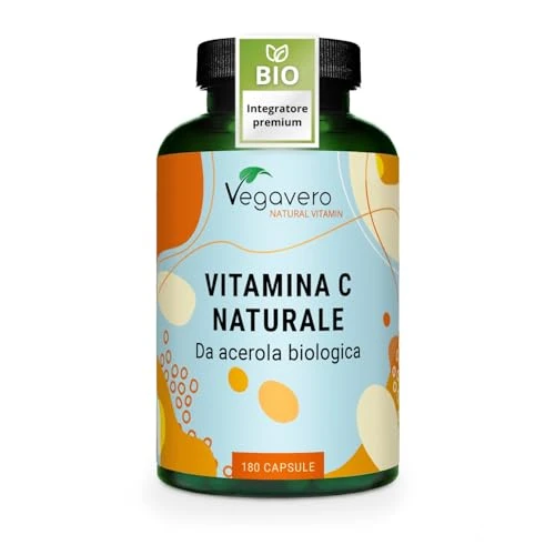 Offerta a tempo: Vitamina C Naturale BIO | 1060 mg di Acerola | L’unica Biologica e Senza Additivi | Integratore per Sistema Immunitario e Antiossidante | 180 capsule | Vegan - 18% da 25.90 € a 21.24 €