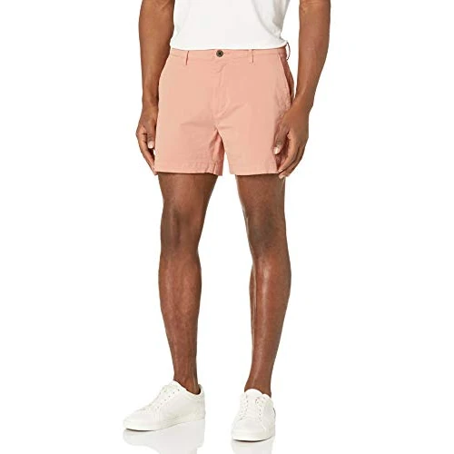 Amazon Essentials Męskie slim fit 12,7 cm płaskie przednie wygodne rozciągliwe chinosy (wcześniej Goodthreads), jasnobrązowe, 33