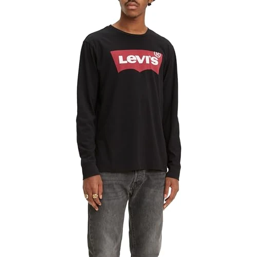 Offerta a tempo: Levi's Long-Sleeve Standard Graphic Tee, Uomo, Stonewashed Black, XS - 46% da 40.00 € a 21.53 €