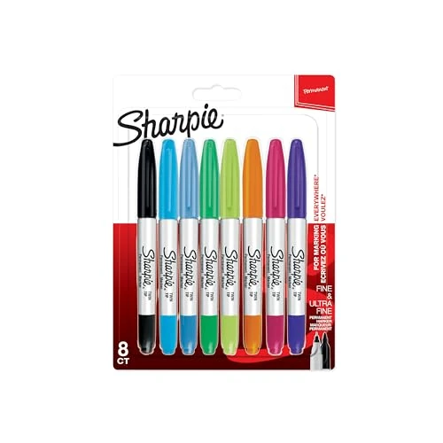 Zeitlich begrenztes Angebot: Sharpie Doppelseitiger Permanent Marker | Marker Stift mit Doppelspitze (Fein & ultrafein) | gemischte Farben | 8 Stück von 14.40 € auf 9.72 € (33% Rabatt)