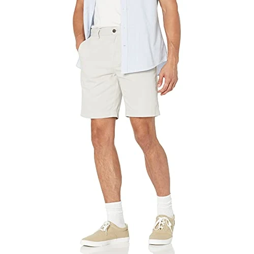 Tijdelijke aanbieding: Amazon Essentials Heren Slim-fit 22,9 cm Kort,Zilver (zilver),29W van 23.99 € naar 23.99 € (0.00% korting)