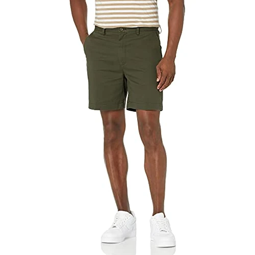 Oferta limitada: Amazon Essentials Pantalones Cortos Chinos de 18 cm con Corte Clásico Hombre, Verde Oliva Oscuro, 30W de 19.40 € a 19.40 € (ahorro 0.00%)