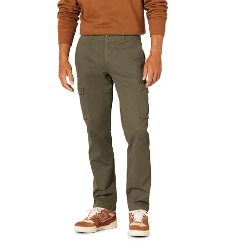 Oferta limitada: Amazon Essentials Pantalones Cargo Corte Ajustado de Tejido Elástico en Mezcla de Algodón Hombre, Verde Oliva, 40W / 28L de 24.90 € a 24.90 € (ahorro 0.00%)