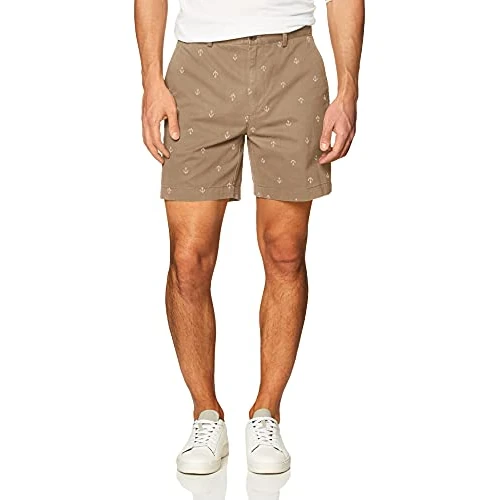 Amazon Essentials Men's Classic-Fit 7” (18 cm) Chino Shorts, Khaki Brown Anchor, 38W