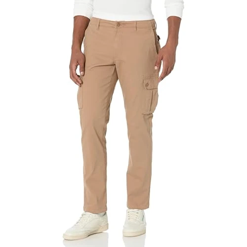 Offre limitée : Amazon Essentials Pantalon Cargo Coupe Ajustée en Mélange de Coton Extensible Homme, Brun Kaki Foncé, 32W / 33L de 28.40 € à 28.40 € (0.00% de remise)