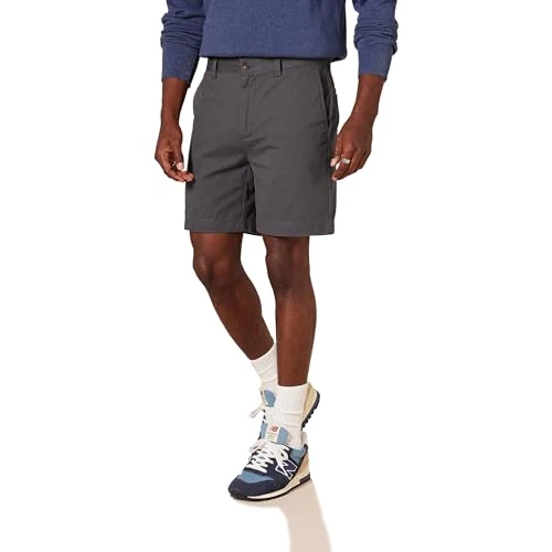Amazon Essentials Men's Slim-Fit 7" (18cm) Chino Shorts, Charcoal, 29W