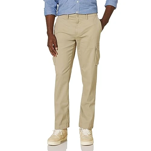 Offerta a tempo: Amazon Essentials Pantaloni Cargo da Lavoro Elasticizzati a Taglio Dritto (Disponibili in Taglie Forti) Uomo, Marrone Kaki, 30W / 34L - 16% da 26.60 € a 22.22 €