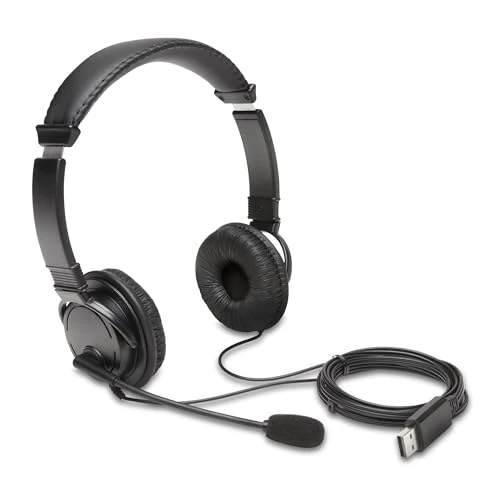 Offre limitee: Kensington, casque audio USB avec fil, stereo, anti-bruit, binaural, PC/Mac/ordinateur/tablette Windows, Mac et ChromeBook, Bureau, gaming, centre d'appels, Noir, K97601WW de 31.37 EUR a 31.37 EUR (economie 0%)