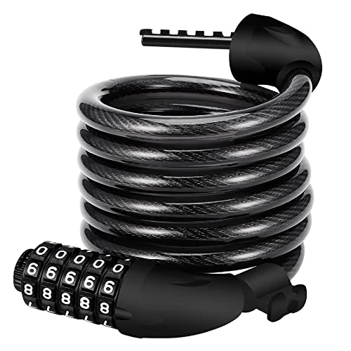Limited-time offer: REHKITTZ Bike Lock Bicycle Locker Combination 5 Digit 120cm/12mm Long Cycle Cable Locks Bikes Chain High Security for E-Bike Mountain Bike Outdoor Ski Gate Accessoriess from 8.99 GBP to 8.99 GBP (save 0%)