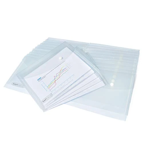 Offerta a tempo: Rapesco 1501 ECO Busta Portadocumenti con Bottone, A5, Confezione da 50 - 15% da 21.95 € a 18.69 €