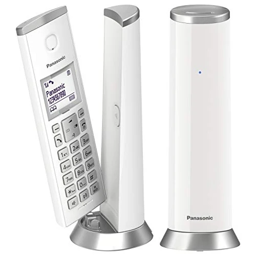 Offerta a tempo: Panasonic Telefono DECT cordless KX-TGK212JTW con retroilluminazione LCD da 1,5 pollici, suonerie bianche, chiamate indesiderate, Eco ed Eco Plus, bianco - 22% da 89.99 € a 69.75 €