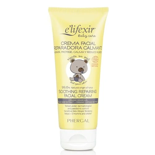Elifexir Baby Care - Beruhigende reparierende Gesichtscreme für Babys | Reduziert Rötungen, Spannungen | Feuchtigkeit + Komfort | 99% natürliche Inhaltsstoffe | Stärkt die Barrierefunktion - 50ml