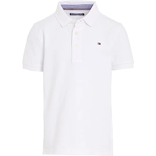 Limited-time offer: Tommy Hilfiger Boys’ Short Sleeve Organic Cotton Polo Shirt, White (Bright White), 4 Years from 31.82 GBP to 27.05 GBP (save 15%)