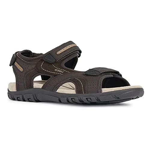 Geox Homme Uomo Sandal Strada D Sandales, Brown/Sand, 40 EU
