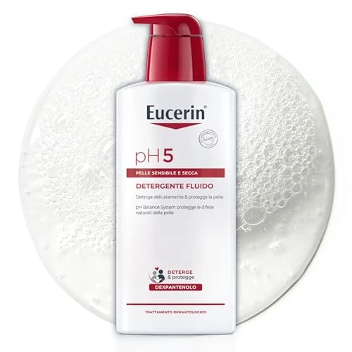 Offerta a tempo: Eucerin pH5 Detergente Fluido 400 ml, Detergente viso e corpo delicato per uso quotidiano e lavaggi frequenti, Bagnoschiuma senza sapone per tutta la famiglia per pelle secca e sensibile - 0.00% da 8.84 € a 8.84 €