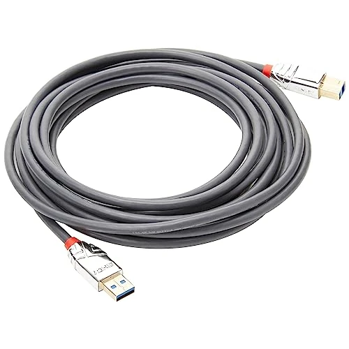 LINDY 5M USB3.0 TYPEA OB CABLE,CROMOLINE