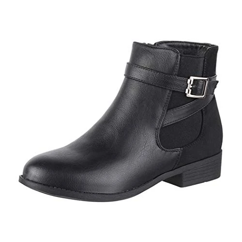 Offre limitee: Elara Bottes Femme Chelsea Bottines Chunkyrayan C298-Black-39 de 49.95 EUR a 24.90 EUR (economie 50%)