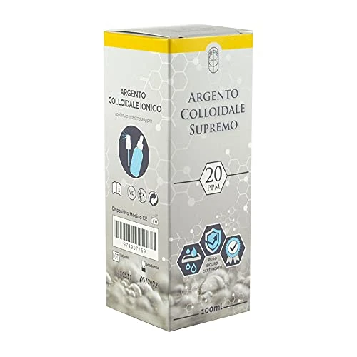 SEB - Hochwertiges kolloidales Silber 20 ppm - Ionisches kolloidales Silber in einer Konzentration von 20ppm - Rein, sicher, zertifiziert (100 ml | Sprühspender und Tropfer)