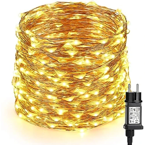 VegaHome 200 LED Copper Wire Lights 22 m Warm White