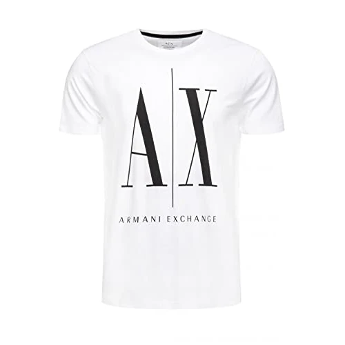 ARMANI EXCHANGE Logo Icon Tee, T-shirt, Uomo, Bianco, XXL