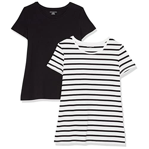 Limited offer: Amazon Essentials Women's Regular-Fit Short-Sleeve T-Shirt (Crewneck and V-Neck Options), Multipacks from 21.99 EUR to 21.99 EUR (save 0%)