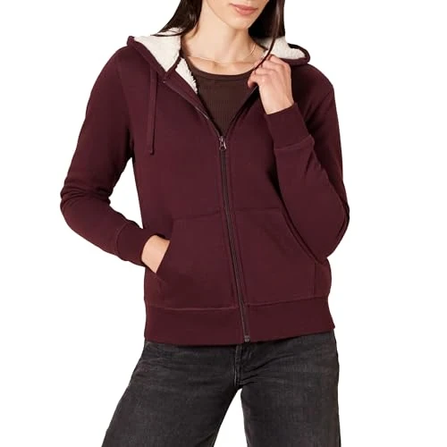 Zeitlich begrenztes Angebot: Amazon Essentials Women's Sherpa Lined Full-Zip Hoodie Sweater, -burgundy, XX-Large von 29.00 € auf 29.00 € (0.00% Rabatt)