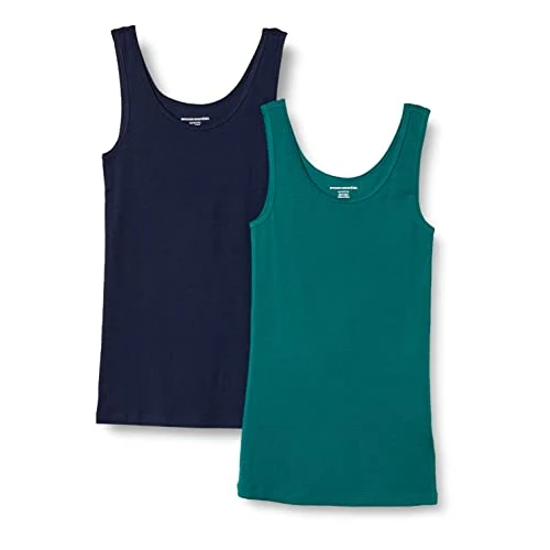 Begrenztes Angebot: Amazon Essentials Damen Tanktop, Schmale Passform, 2er-Pack von 16.00 EUR auf 10.40 EUR (Rabatt 35%)