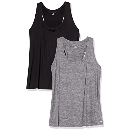 Limited offer: Amazon Essentials Women's Active Workout Quick Dry Tech Stretch Racerback Tank Top (Available in Plus Size), Multipacks from 11.34 EUR to 11.34 EUR (save 0%)