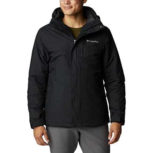 Columbia Men's Element Blocker Interchange Jacket, 3 In 1 Interchange Winter Coat, Black, Size S