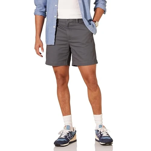 Limited-time offer: Amazon Essentials Men's Classic-Fit 7” (18 cm) Chino Shorts, Charcoal, 40W from 12.50 £ to 12.50 £ (save 0.00%)