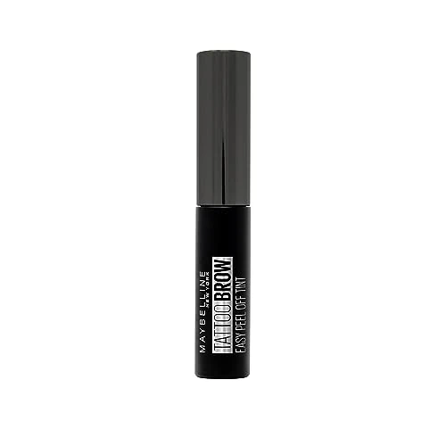 Maybelline New York Tattoo Brow Peel Off Eyebrow Gel Tint, Semi-Permanent Colour, Waterproof, Lasts up to 3 Days, Colour: Black Brown