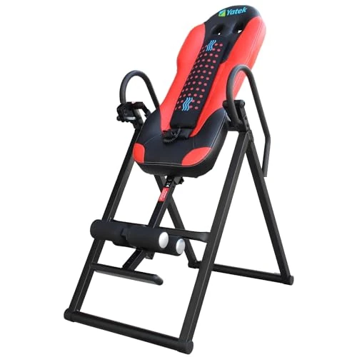 Zeitlich begrenztes Angebot: YATEK Inversionsbank klappbar Deluxe, Inversionstisch für bis zu 150kg mit Massager, Robust und 180º Inversionsmöglichkeit. von 219.00 € auf 219.00 € (0.00% Rabatt)