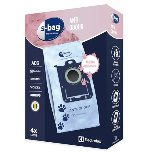 Offerta a tempo: Electrolux E203S Sacchetti per Aspirapolvere – Confezione da 4 Pezzi – Compatibili con Electrolux, AEG, Tornado, Volta – Alta Filtrazione con Tecnologia s-bag - 50% da 15.99 € a 7.99 €