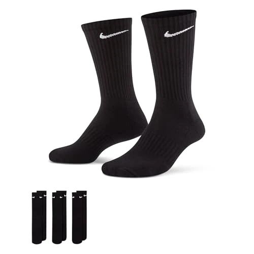 Offre limitee: Nike Mixte Everyday Cushioned Lot de 3 paires de chaussettes, Noir (black/white) - 42 - 46 EU (Taille fabricant: L) de 14.99 EUR a 14.99 EUR (economie 0%)