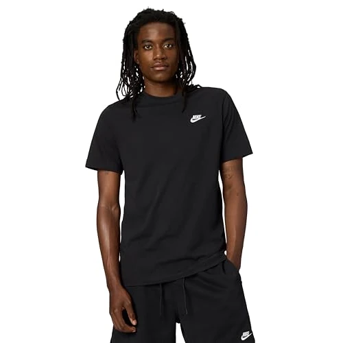 Offerta a tempo: Nike M Nsw Club Tee Maglietta, Black White — 34% da 24,99 € a 16,49 €