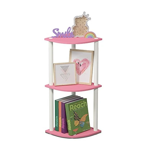 Offerta a tempo: Furinno Mensola ad Angolo Pink/White 3 livelli - 5% da 22.66 € a 21.45 €