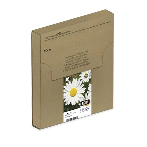 Offerta a tempo: Epson Serie 18XL Margherita - Cartucce originali Claria Home per Stampante Inkjet, Multipack 4 Colori Formato XL, Stampe Casa/Ufficio fino 450 pagine a colori/470 black, Confezione EasyMail - 0.00% da 83.66 € a 83.66 €