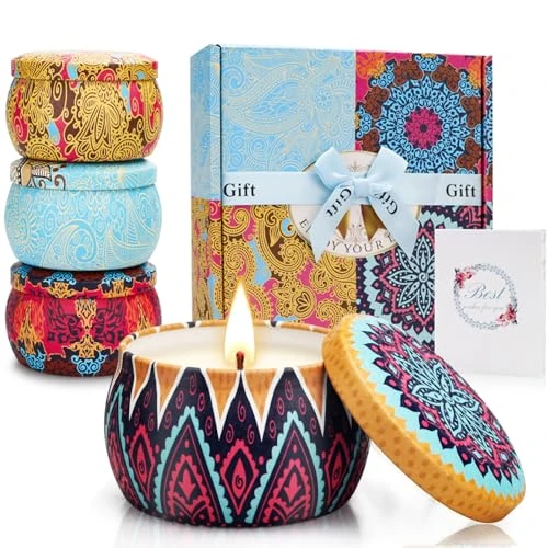 Oferta limitada: Velas Aromáticas para Mujeres 4x5.65oz Juego de Vela 120Horas Aromática Perfumada para Casa o Regalo Boda,Bautizo,Comuniones,Cumpleaños de 19.99 EUR a 19.99 EUR (ahorro 0%)