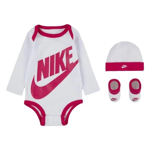 Zeitlich begrenztes Angebot: Nike Baby Futura Logo Body, White/Pink, 0/6 Monate von 42.99 € auf 17.99 € (58.15% Rabatt)