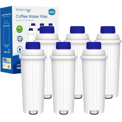 Oferta limitada: Waterdrop Filtro de Agua para Café, Repuesto para De'Longhi®, Pack de 6 | Filtro de Repuesto para De'Longhi® DLSC002, ECAM, Eletta, Dinamica, Magnifica, ETAM Autentica, Certificado TÜV SÜD de 24.99 € a 24.99 € (ahorro 0.00%)