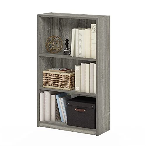 Offerta a tempo: Furinno JAYA Simple Home Libreria a 3 Livelli, Grigio - 0.00% da 56.99 € a 56.99 €