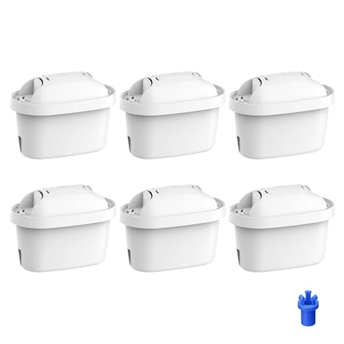 Offerta a tempo: Waterdrop Filtri, Sostituzione per Brita® Maxtra+® Plus, Maxtra Pro® All-in-1 Filtro, Compatibile con Brita® Marella® Caraffa Filtrante, Ridurre PFAS, PFOA/PFOS, TÜV SÜD, NSF Certificata (6) - 36% da 27.99 € a 17.99 €