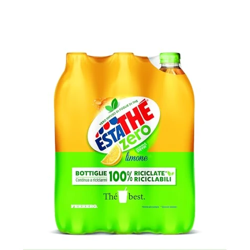 Offerta a tempo: Estathé Zero Limone - The Freddo, Senza Zucchero, con Vero Infuso di Foglie di The e Succo di Limone, Bevanda Analcolica Senza Glutine, 6 Bottiglie da 1,5 lt - 16% da 11.94 € a 9.99 €