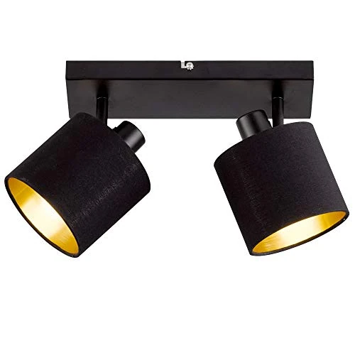 Tijdelijke aanbieding: Reality Verlichting Tommy Spotbalk, Metaal, Mat Zwart/Goudkleurig van 42.99 € naar 23.17 € (46% korting)