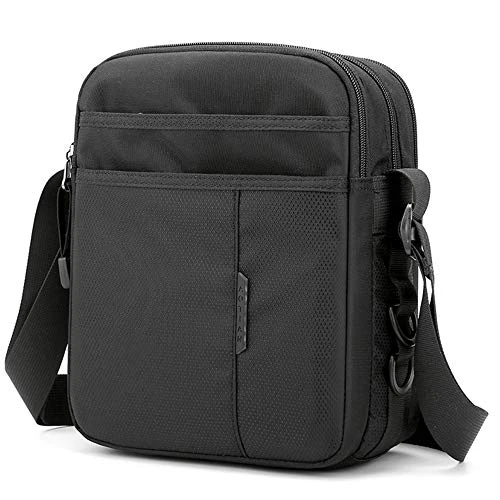 Offerta a tempo: SPAHER Borsa a Tracolla da Uomo Leggera per Lavoro, Zaino Crossbody Casual, Satchel Sling Impermeabile da Viaggio, Regalo Uomo Nero - 0.00% da 25.99 € a 25.99 €