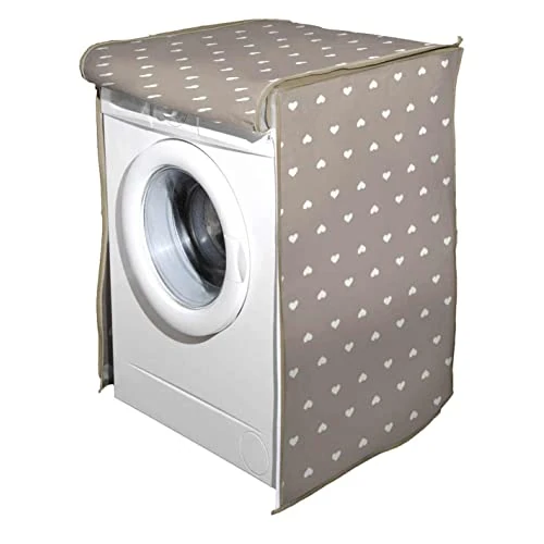 Gicos Funda para Lavadora de 65 x 55 x 85 cm, Tela con Cremallera, diseño de Corazones, ASS-736780